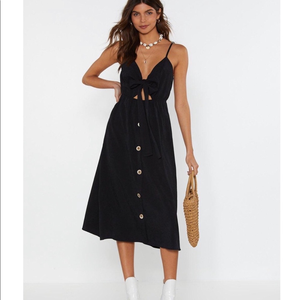 Black midi dress from Nastygal